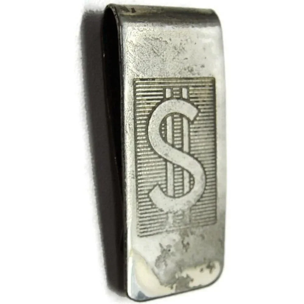 Dollar $ Sign Money Clip Stainless Steel Wallet Credit Card Cash Vintage Wear